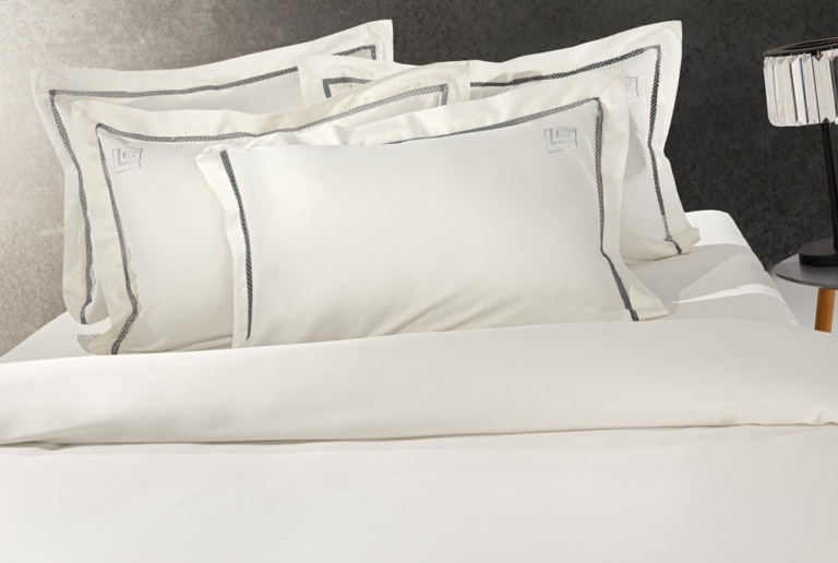 Σετ Παπλωματοθήκη Blend 3τμχ. Silver - Ivory 240x250 - Image 2