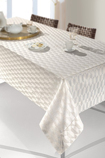 Τραπεζομάντηλο Εκρού, Από Polyester Jacquard, Με Αντοχή Στο Χρόνο και Την Χρήση - Guy Laroche Imagine Linen