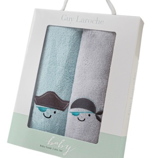 Βρεφικές Πετσέτες Baby Towels Boy Set 4 – Guy Laroche. Σετ δυο τεμαχίων, εξαιρετικά απαλό, κατασκευασμένο από 100% fine microfiber. Σε πράσινο και γκρι χρωματισμό, με παιδικό σχέδιο, 35 x 50 εκατοστά.