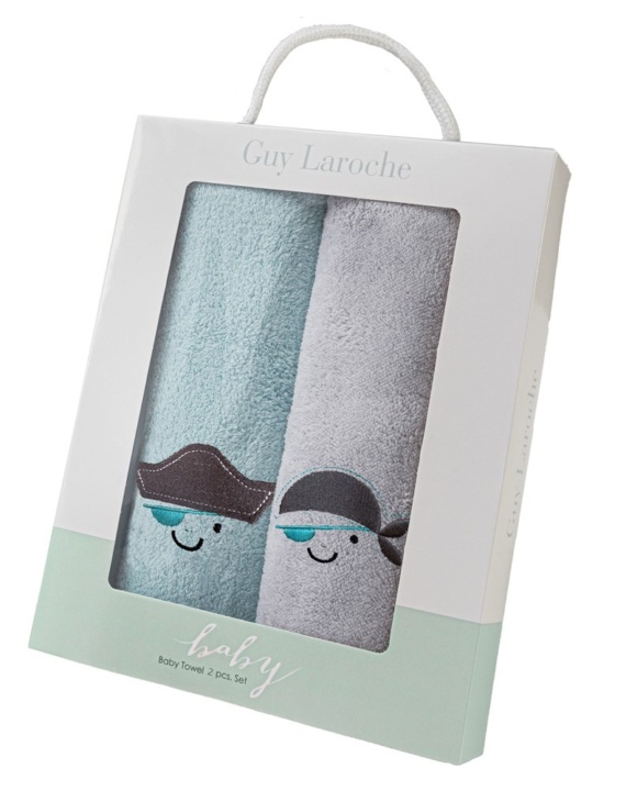 Βρεφικές Πετσέτες Baby Towels Boy Set 4 – Guy Laroche. Σετ δυο τεμαχίων, εξαιρετικά απαλό, κατασκευασμένο από 100% fine microfiber. Σε πράσινο και γκρι χρωματισμό, με παιδικό σχέδιο, 35 x 50 εκατοστά.