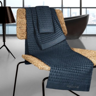 Βαμβακερές Πετσέτες Μπάνιου, Μπλε Marine, Σετ 3 Τμχ - Guy Laroche Tokyo Marine