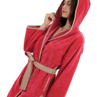 Μπουρνούζι New Comfy Red Medium με Κουκούλα