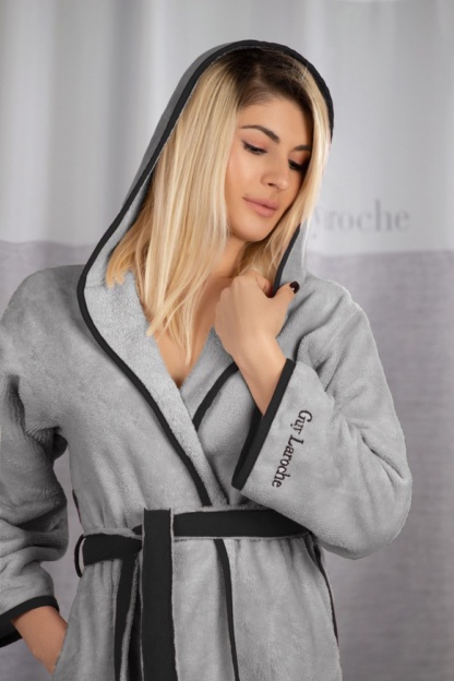 Μπουρνούζι New Comfy Smoke Small με Κουκούλα - Image 2
