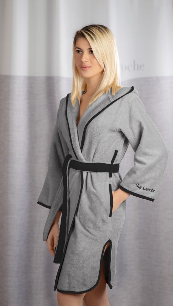 Μπουρνούζι New Comfy Smoke με κουκούλα - Guy Laroche