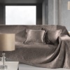 Σετ 2τμχ. Ριχτάρι Avon Choco 170x350 με Διακοσμητικό Μαξιλαράκι 45x45 - Image 2