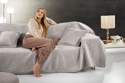 Σετ 2τμχ. Ριχτάρι Avon Elephant 170x350 με Διακοσμητικό Μαξιλαράκι 45x45 - Image 3