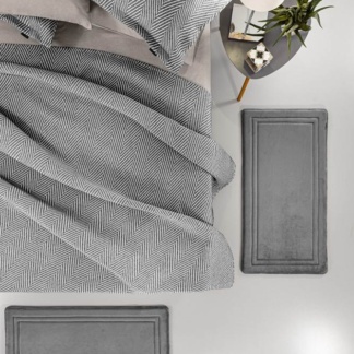 Σετ 2τμχ. Χαλάκια Κρεβατοκάμαρας Softy Charcoal