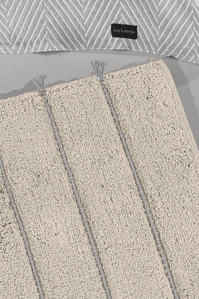 Σετ 2τμχ. χαλάκια κρεβατοκάμαρας Calypso Natural 60x120 - Image 2