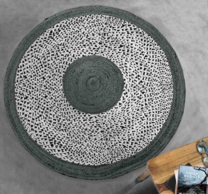 Στρογγυλό Χαλί Kali Anthracite 150εκ.
