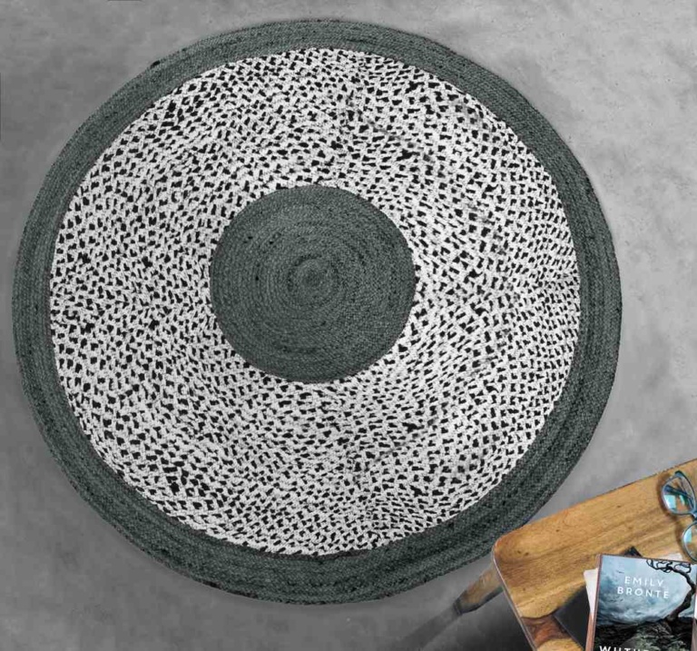 Στρογγυλό Χαλί Kali Anthracite 150εκ.