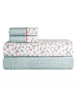 KENTIA Σεντόνια King Size Βαμβακοσατέν, Floral Σε Πράσινο Και Ροζ Χρωματισμό, Σετ 4 Τμχ - Lalika 10