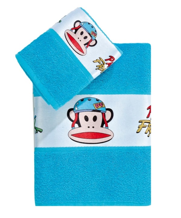 Παιδικές Paul Frank 43 – Kentia. Σετ δυο τεμαχίων, κατασκευασμένo από 100% βαμβάκι, εξαιρετικά απορροφητικό. Σε γαλάζιο χρωματισμό, με φάσα Paul Frank.