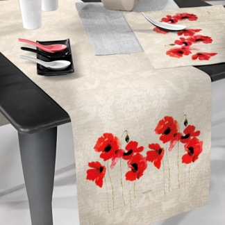 Πασχαλινό Runner - Τραβέρσα 11 Easter. Με εορταστικό print, σε κόκκινο χρωματισμό, 100% πολυεστερικό, 40 x 160 εκατοστά.