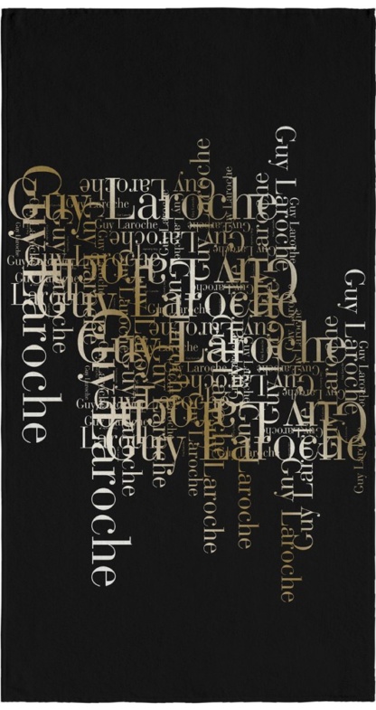 Guy Laroche Πετσέτα Παραλίας Βελουτέ Velour Printed 2103 Golden