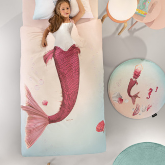 Παπλωματοθήκη & Μαξιλαροθήκη Mermaid Cotton 160x225 - Saint Clair