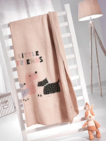 Κουβέρτα Ultrasoft Doggy Pink 160x220 - Saint Clair