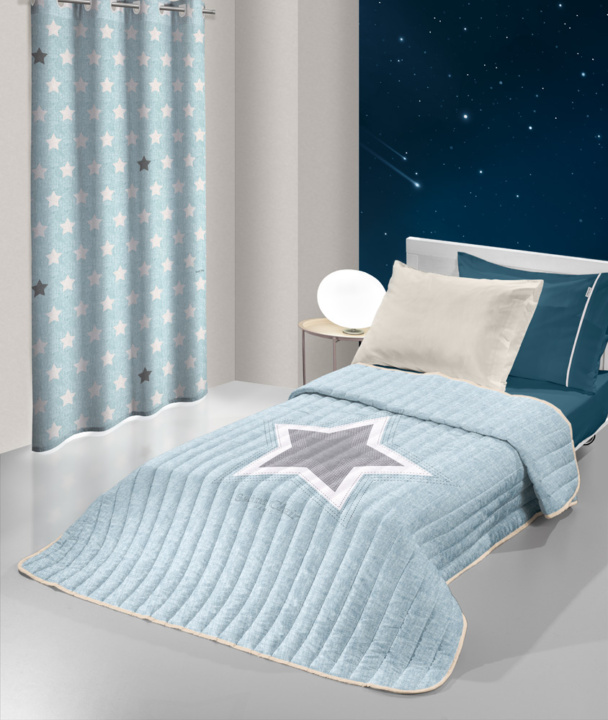 Κουβρ-λί PIRINEO Blue suede 160x230 - Saint Clair