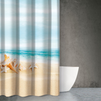 Koυρτίνα μπάνιου υφασμάτινη με τρουκς Saint Clair Des Water 615