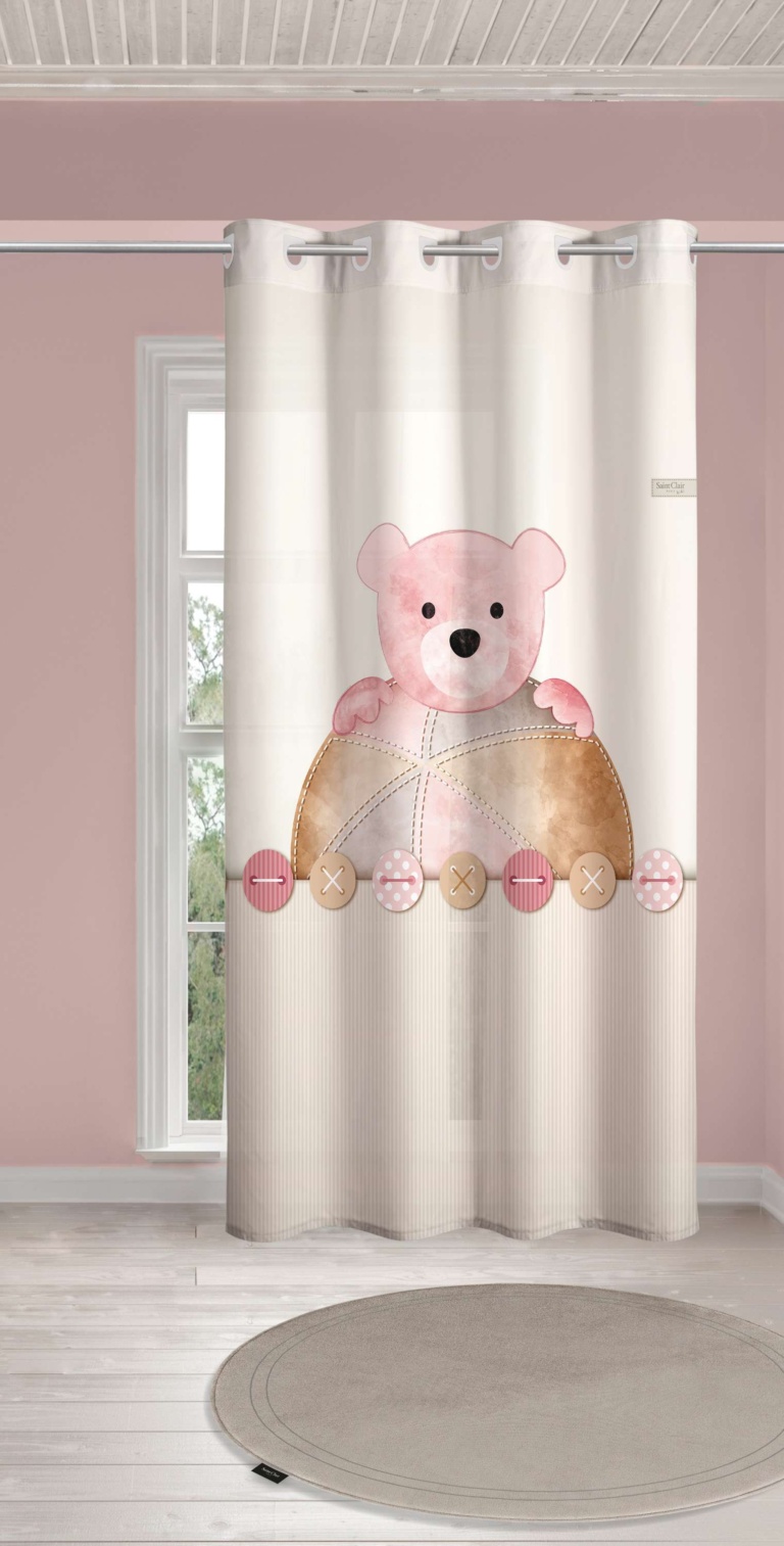 Παιδική & Βρεφική Κουρτίνα Soft-Touch Teddy Rose 160x240 - Saint Clair