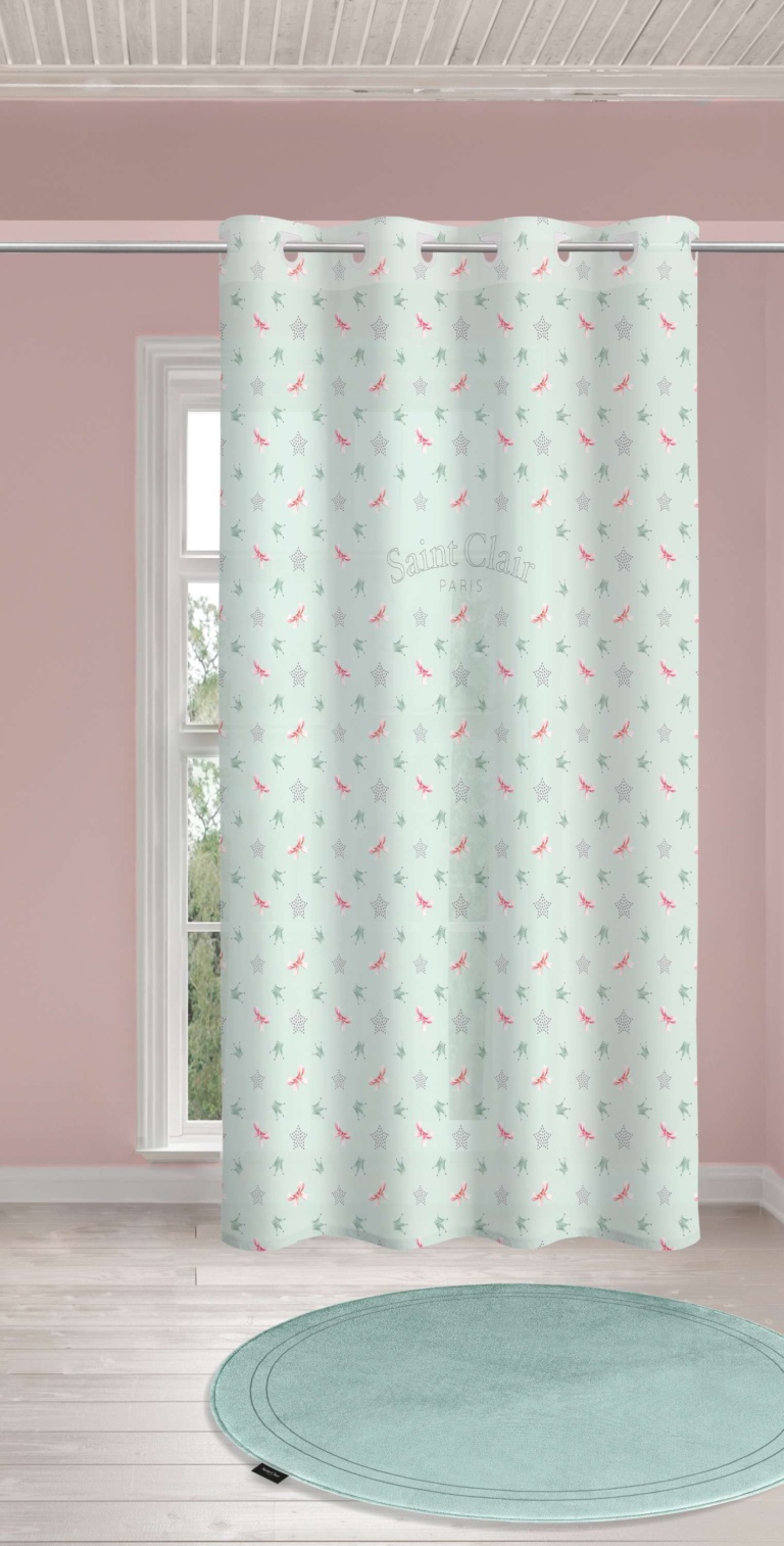 Παιδική & Βρεφική Κουρτίνα Soft-Touch Rosie Mint V2 160x240 - Saint Clair