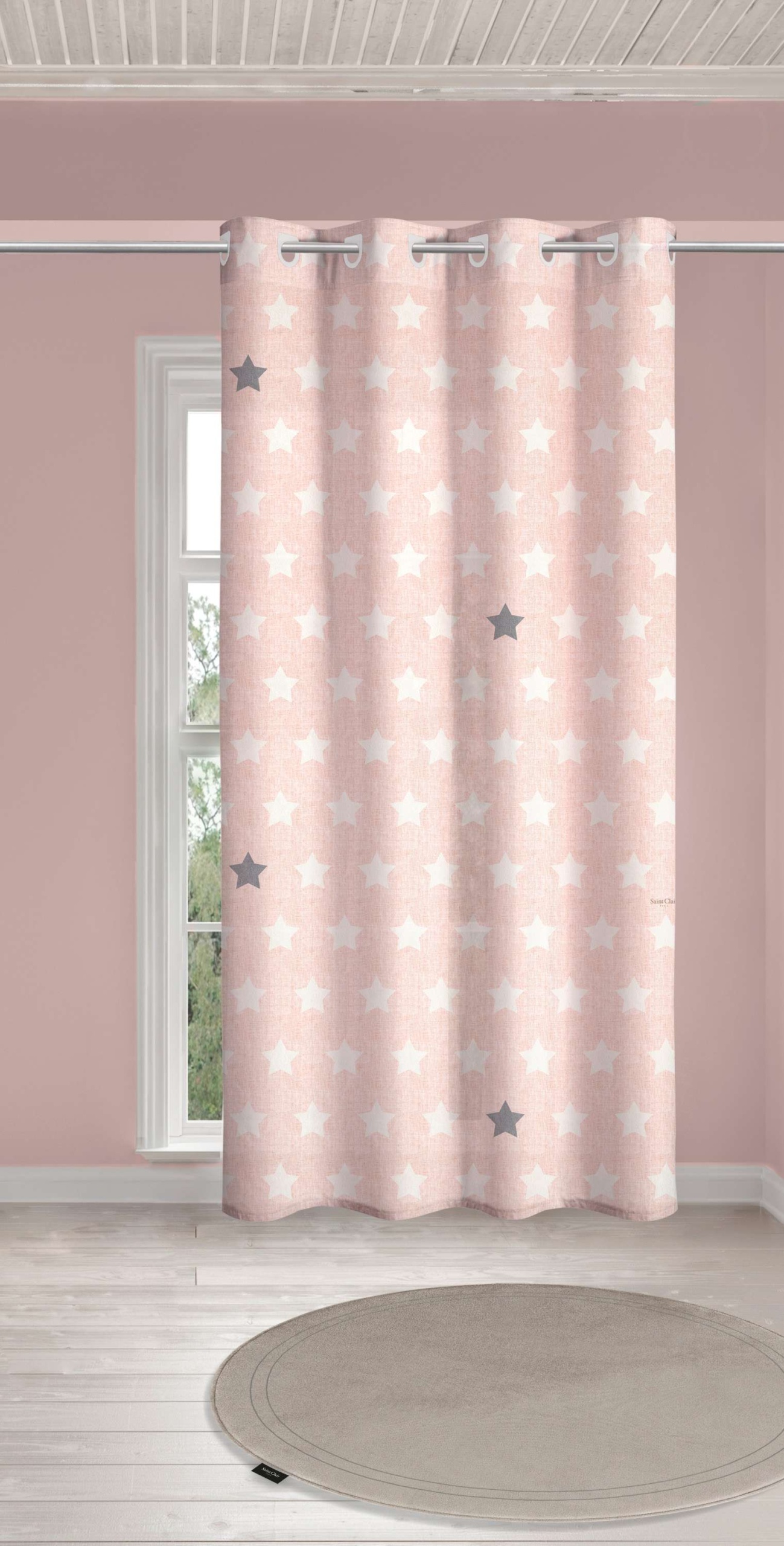 Παιδική & Βρεφική Κουρτίνα Soft-Touch Pirineo Pink 160x240 - Saint Clair