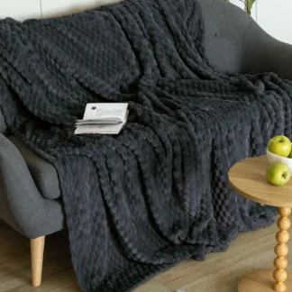 Κουβέρτα Μονή 160x220 PALAMAIKI ASTER. Ανθρακί (COAL).