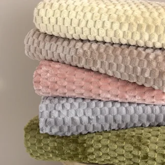 Κουβέρτα υπέρδιπλη fleece, ροζ μονόχρωμη, waffle - Palamaiki Aster Rose