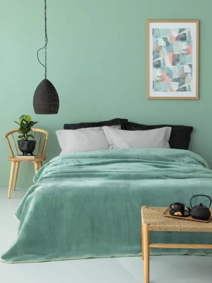 Κουβέρτα Βελουτέ 220x240 DREAM VELOUR/3 - GREEN