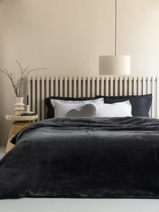 Κουβέρτα Fleece 220x240 FANI BLACK - BLACK