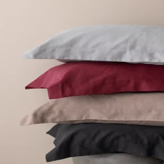 Ζεύγος Μαξιλαροθήκες Oxford 52x75 Posh Sateen - BORDO