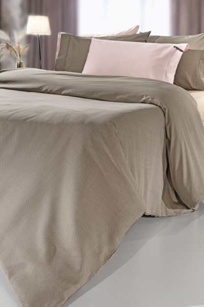 Σεντόνι Καφέ Βαμβακοσατέν Guy Laroche Minimal Wenge