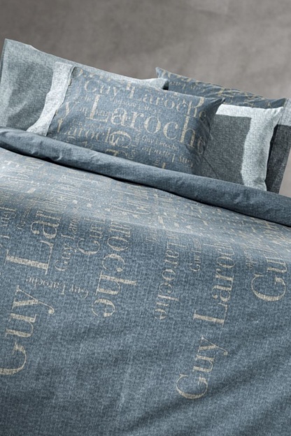 Μοντέρνα Σεντόνια Από Βαμβακερό Περκάλι Guy Laroche Paris Indigo