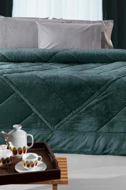 Κουβερτοπάπλωμα Διπλής Όψης Σμαραγδί Guy Laroche Paloma Emerald