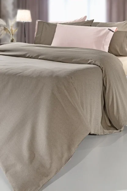 Σεντόνι King Size Βαμβακοσατέν Καφέ Guy Laroche Minimal Wenge