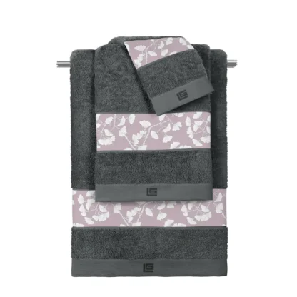 Σετ Πετσέτες Μπάνιου 3τμχ. Lavinia Violet-Anthracite - Guy Laroche