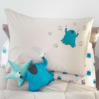 Διακοσμητική Μαξιλαροθήκη Monsters Blue 50x70 - Saint Clair