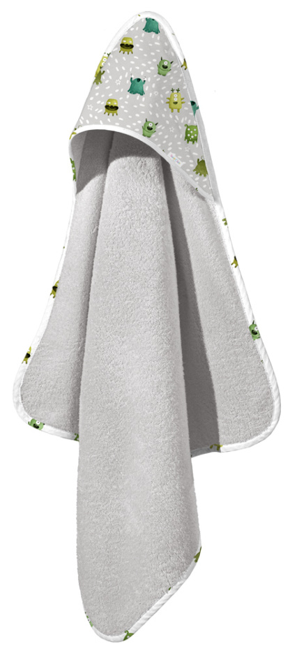 Βρεφικό Μπουρνούζι Κάπα Monsters Lime 75x75 - Saint Clair
