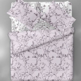 Παπλωματοθήκη Floral, Υπέρδιπλη, Σετ 3 Τμχ, Σε Λιλά Χρωματισμό Saint Clair Lahore Melanze