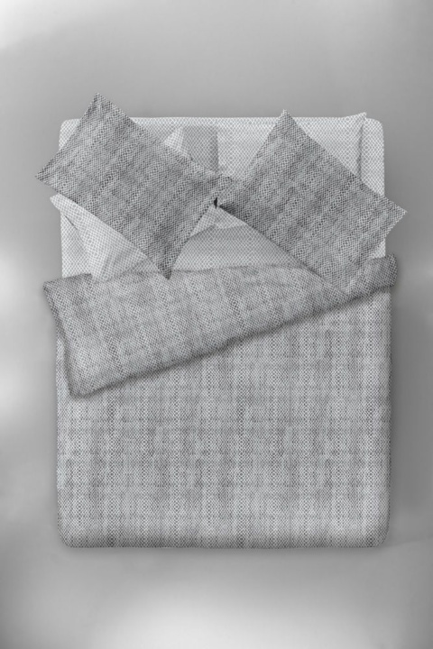 Saint Clair - Σεντόνια Υπέρδιπλα Narciso Grey. Σετ τεσσάρων τεμαχίων, κατασκευασμένο από 100% βαμβακερό περκάλι. Με μοντέρνο, ριγέ σχεδιασμό, σε γκρι χρωματισμό