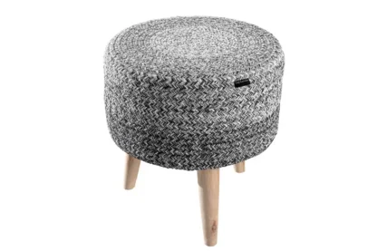 Ψάθινο Σκαμπό Από Βαμβάκι Guy Laroche Stool Shades Grey