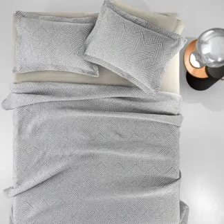 Κουβέρτα Υπέρδιπλη Γκρι Guy Laroche Tetris Anthracite