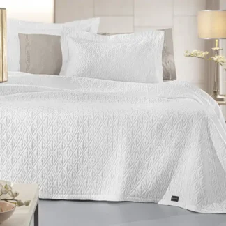 Λευκή Κουβέρτα Υπέρδιπλη Guy Laroche Oasis White