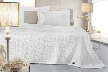 Λευκή Κουβέρτα Υπέρδιπλη Guy Laroche Oasis White