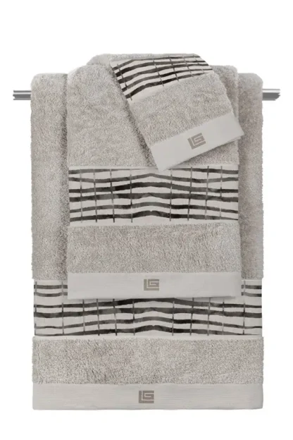 Σετ 3τμχ Πετσέτες Azzam Wenge - Silver - Guy Laroche