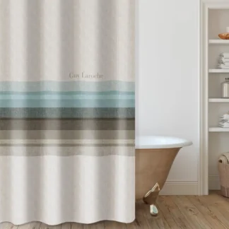 Κουρτίνα Μπάνιου Αδιάβροχη, Με Μοντέρνο Ριγέ Μοτίβο - Guy Laroche Fuzzy Natural