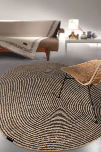 Χαλί Hartum Anthracite Oval 130x200εκ. - Guy Laroche
