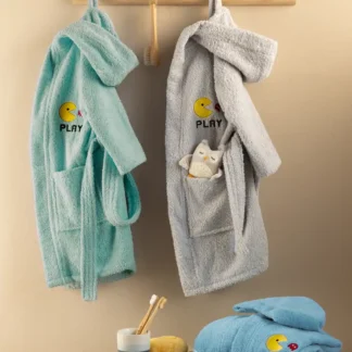 Μπουρνούζι με Κουκούλα Kids Bath PAC - AQUA
