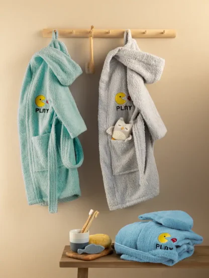 Μπουρνούζι με Κουκούλα Kids Bath PAC - GREY