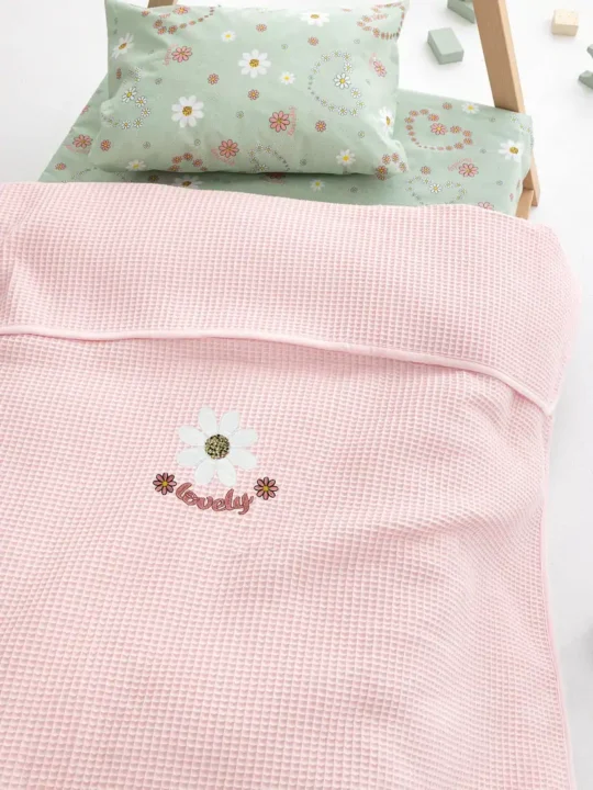 Κουβέρτα Πικέ Κούνιας Baby Blankets 100x150 CANDY/2 - PINK