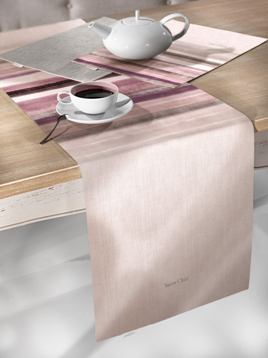 Μοντέρνα τραβέρσα δυο όψεων, αλέκιαστη Saint Clair 2053 Dusty Pink